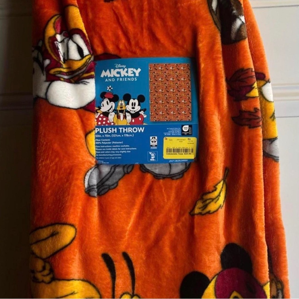 Disney Mickey and Friends Football blanket